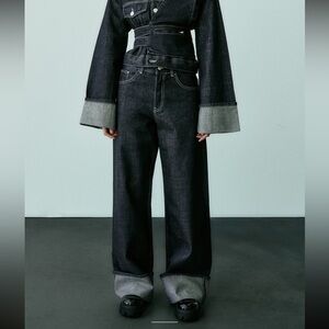 Zara | TRF TURNED UP CUFF DENIM JEANS| Size 6